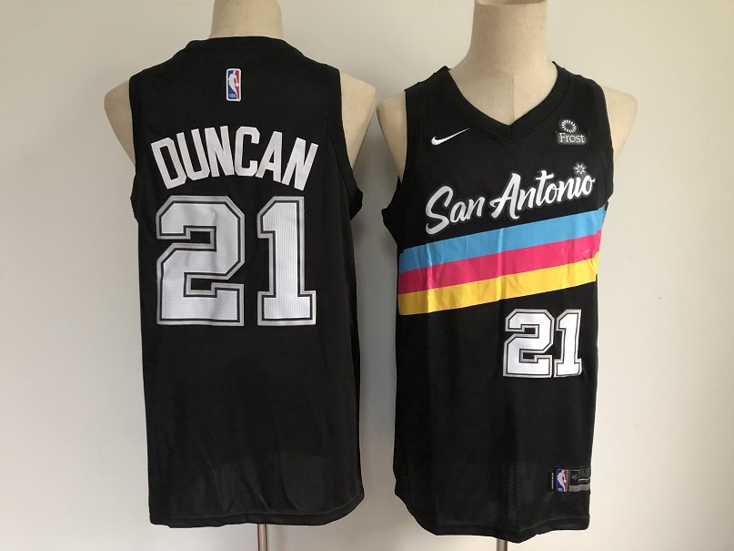 Men San Antonio Spurs #21 Duncan Black Nike City Edition NBA Jerseys